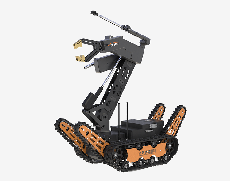 重型排爆机器人（重量650kg,夹持力120kg，前后双摆臂）【第6代】
